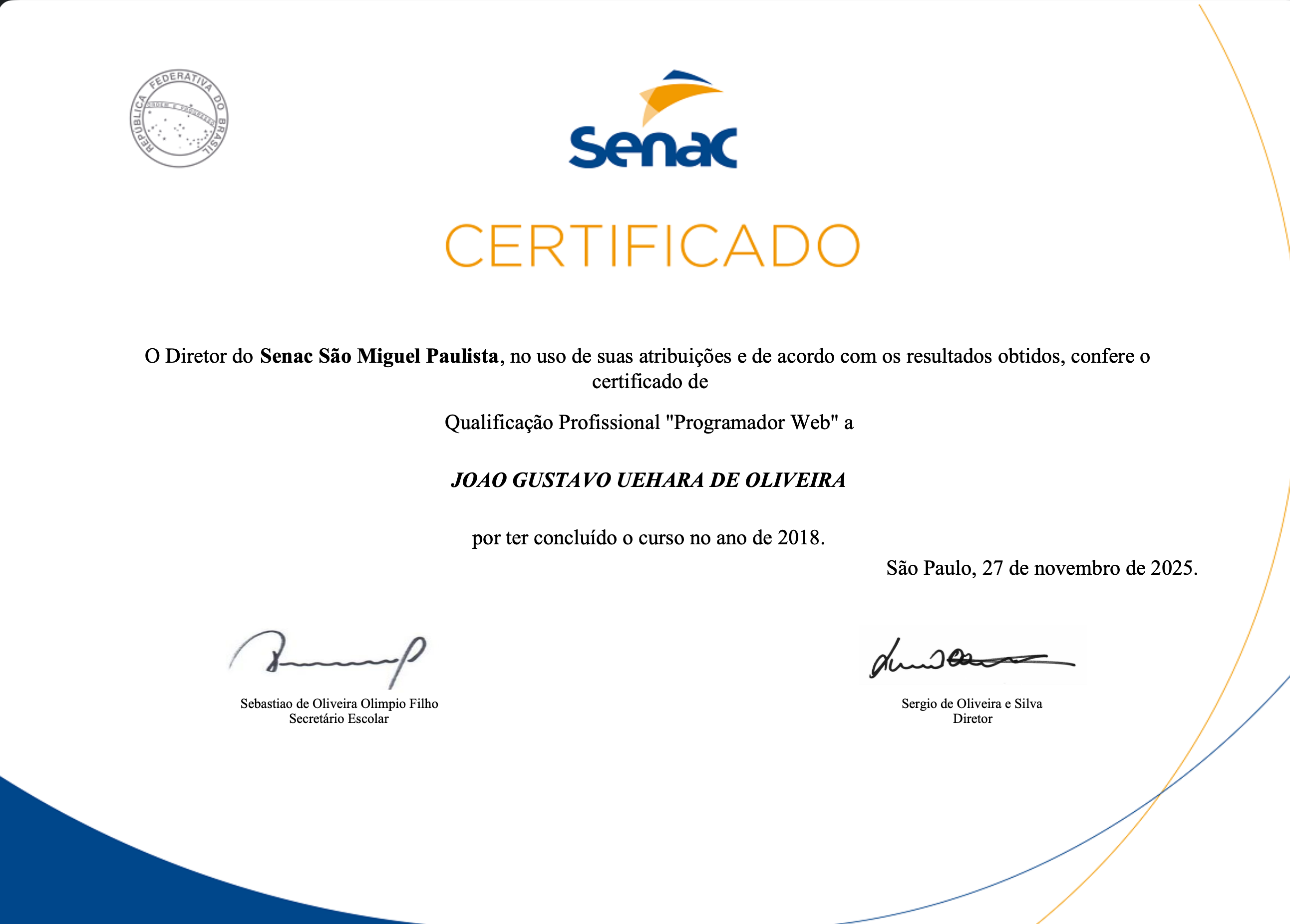 Programador Web — Senac
