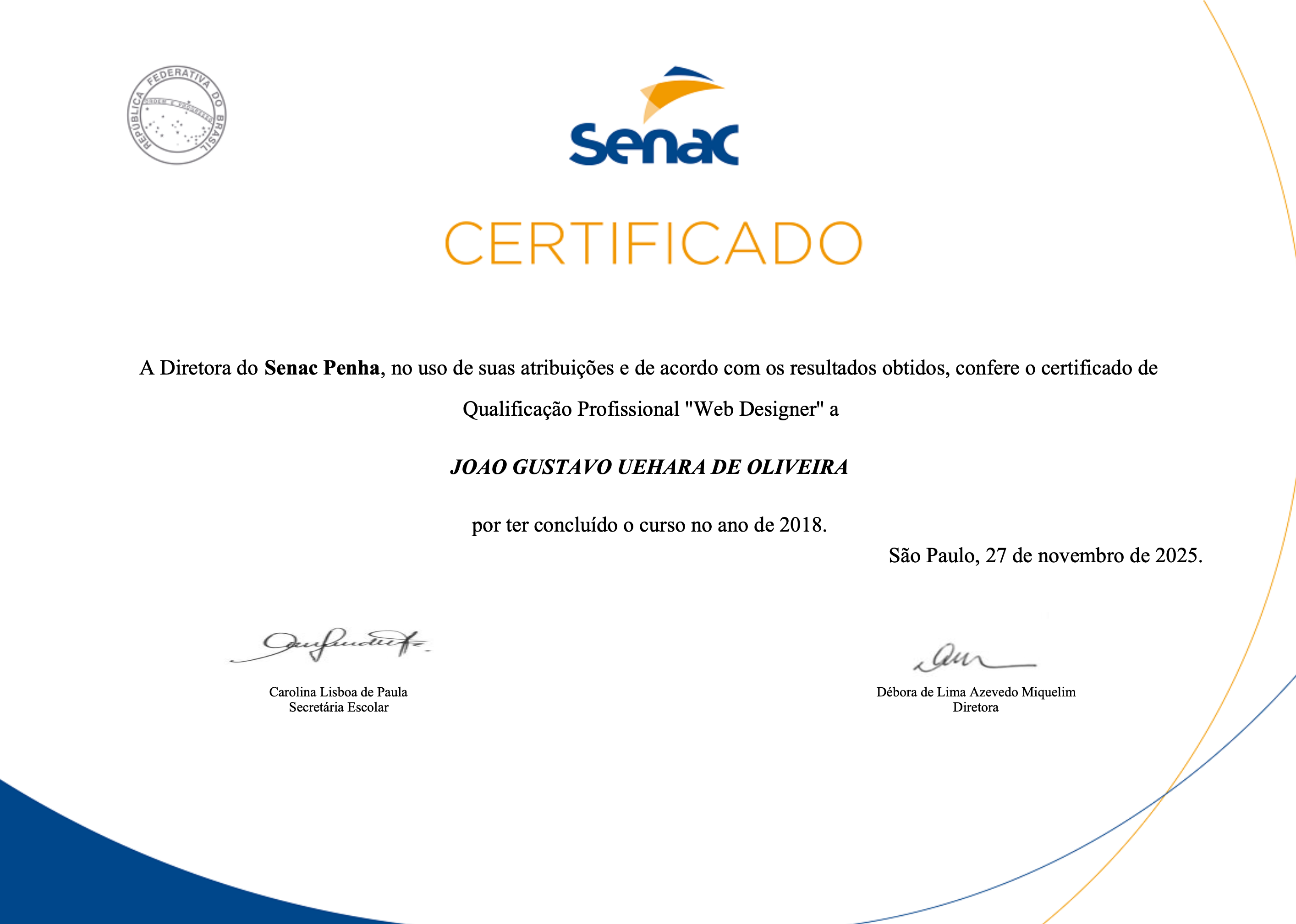 Web Designer — Senac